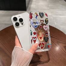 個性化時尚奶油色貝殼 TPU 防震保護殼，適用於 Apple 手機，兼容 Apple 機型，適合作為情侶、女性、女兒、男朋友、女朋友和青少年女孩的生日與聖誕禮物 - 彩色 - 查看 2