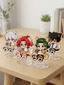 1pc 4-Style Phantom Busters Chibi Anime Acrylic Standee, Desk Decor & Collector's Item For Anime Fans, Birthday Gift, Display Stand Model Ornament, Cosplay Peripheral Desktop Decoration - Multicolor - View 4