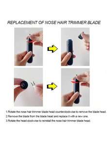 AXH Electric Nose Hair Trimmer, Unisex Nose Hair Trimmer, Electric Shaver, Portable Cleaning Shaving Tool - Black - View 7