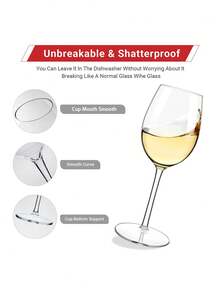 2/4/6pcs Unbreakable Transparent Wine Glasses, Tritan Plastic Material, Dishwasher Glassware, Suitable For Camping And Parties - View 8