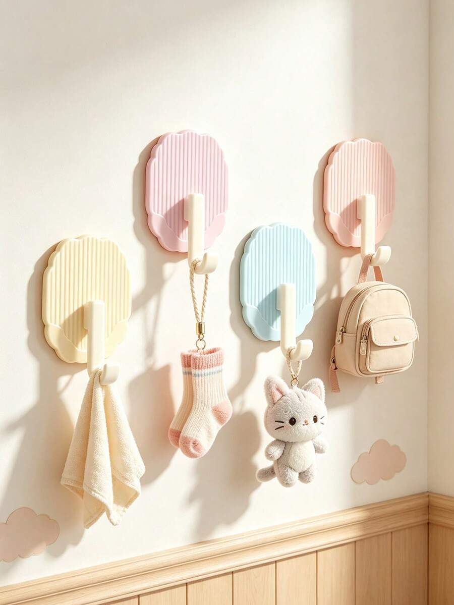 1 Set 4pcs Candy Color Cute Vertical Stripe Design Baby Room Children's ...
