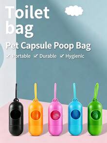 Hộp đựng túi đựng chất thải thú cưng hình viên nang, hộp đựng túi đựng phân chó cầm tay - Xem 3