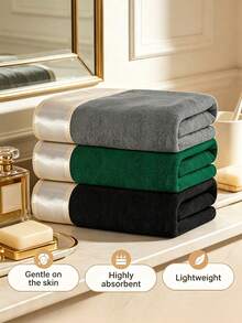 3PCS Luxury Applique Towel Set, Ultra-Fine Microfiber Material, Soft & Absorbent, Suitable For Bathroom Decor, Hair Drying, Spa, Swimming, Vacation, Christmas Gift - Multicolor - View 9