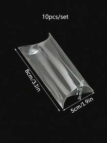 5pcs Clear PVC Pillow Gift Boxes - Multiple Sizes, Suitable For Weddings, Bridal Showers, Graduation Ceremonies, Birthday Party Favors, Gift Packaging And More - A - View 5