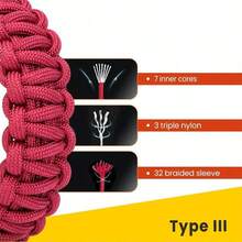 30m Paracord High-Strength Polyester Rope/1181.1 Inches 7-Strand Core, 4mm Rope, 249.48 KG Tensile Strength, Suitable For DIY Crafts, Camping, Clothing, Decoration (Not Suitable For Parachuting And Other Extreme Sports) - White - View 4