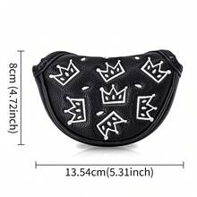 1 Buah Sarung Putter Golf Bentuk Mahkota Lucu, Desain Setengah Lingkaran Kecil, Bahan PU, Tampilan Bergaya, Cocok untuk Sebagian Besar Klub Golf - MultiWarna - View 11