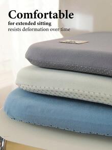 1pc Square Memory Foam Seat Cushion With Removable Zipper Cover, Non-Slip Chair Pad, Soft Thickened Seat Pillow, Suitable For Office, Home Dining Chair, Car, Multiple Color Options - Multicolor - View 10