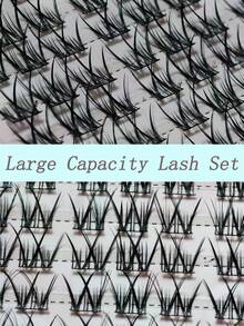 126Pcs Natural Criss-Cross Lash Clusters, Manga Style Individual False Eyelashes With Ultra-Thin Black Band, Defined Cluster Lashes For Daily Wear, Dating & Party Makeup - View 6