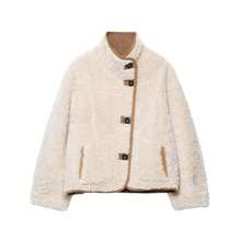 DEEKA Autumn/Winter New Women's Fashion Reversible Jacket, Versatile European And American Style Spring - Apricot - View 11