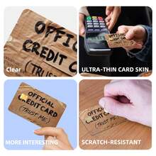 4pcs Colorful Credit Card Skin Stickers, Waterproof Scratch-Resistant Durable Personalized Decorative Protective Stickers, Suitable For Credit Cards/Debit Cards/Transit Cards - C-multicolor - View 5