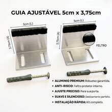 Kit Porta De Correr Até 80cm Natural Trilho 1,6mt Bipartido - A - Visão 4