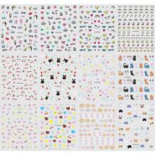 Japanese Cartoon Self-Adhesive Nail Stickers, 12pcs Cute Cat & Rabbit Nail Art Decals - One Size - View 11
