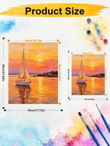 1 Set Of Digital Oil Painting Art Set, Dreamy Deep Sea Secret, Hand-Painted Oil Painting Beginner Set, Living Room Bedroom Office Wall Decoration, Holiday Gift. - A - View 5