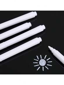 White Liquid Chalk Marker, Quick Dry And Easy To Erase, Suitable For Blackboard, Glass, Window, For Ages 14+, Office Stationery - Multicolor - View 8