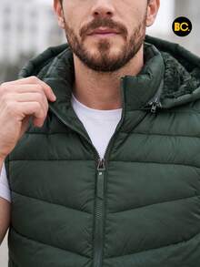 Big City Light Padded Men's Vest - Dark Green - View 6