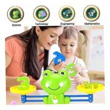 Báscula Rana Juguete Matemático Educativo Niños Montessori - Verde - Ver 6