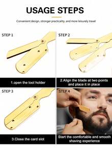 Professional Barber Folding Straight Razor Manual Shaving Razor Holder (Blades Not Included) Hair Salon Trimming Tool - Tool Holder - View 4