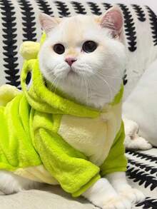 1pc Pet Supplies, Pet Autumn And Winter Dinosaur Costume, Suitable For Small Dogs, Cats, And Versatile For Festivals. - Green - View 6