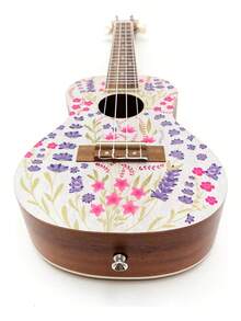 Ukelele Concierto Bamboo Diseño Lavander Color Marrón Con Funda - Marrón - Ver 6