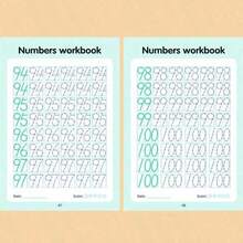 48 Pages 0-100 Number Tracing Book, Pen Control Training Copybook - Multicolor - View 5