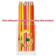 Acrylic Makeup Brush Storage Case Pen Holder Desktop Office Pen Box Study Stationery Organizer Box Dressing Table Storage Brush Holder Suitable For Home School Office Holiday Gift Initial Name 26 Letters Pattern - Transparent - View 7