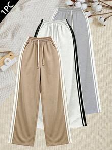 These Striped Long Pants Are Suitable For All Seasons, Perfect For Outdoor Activities And Casual Wear, And Easy To Pair With Various Tops Sports - Khaki - View 9