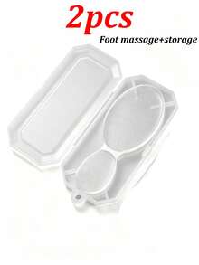2pcs Nano Foot Scrub Set (With Storage Box), Durable Foot Dead Skin Removal Tool, Sturdy Single-Piece Structure, Suitable For Home Use, Foot Bath SPA, Professional Foot File For Removing Hard Dead Skin And Cracked Heels, Foot Care Repair Tool Set - Multicolor - View 6