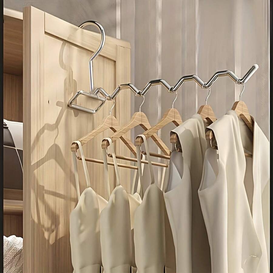 1pc-[Foldable & Portable]Drying Rack, Indoor Balcony Outdoor Easy Hanging Drying Tool, Travel Hotel Business Trip Hanging Rack, 3-Hook/5-Hook Optional, Silver/Black, Multi-Functional Drying Rack, Laundry Storage And Organization, Clothes Drying Rack. No Place To Dry Clothes In Hotel? Foldable Drying Rack, Just Hang And Use! Fold It And Put It In Your Bag, A Must-Have For Travel And Business Trips.