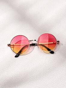 Decorative Round Men's Fashion Glasses - Multicolor - View 3