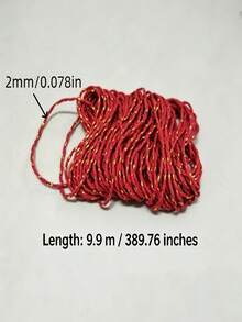 20M Red And Golden Braided Cord, Decorative String, Suitable For Gift Box Wrapping, Christmas, Weddings, Birthdays, Thanksgiving, DIY Crafts, Holiday Decorations, Tag Tying, Home Decor Items, Handmade Crafts - Set - View 5