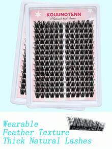 168Pcs Black Band DIY Lash Clusters, Mixed Length Individual False Eyelashes, Natural Voluminous Cluster Lashes For Customizable Eyelash Extensions, Daily Wear, Dating & Party Makeup - View 4