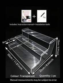 1pc Luxury Transparent Acrylic Multi-Tier Perfume Display Stand, Home Decor | Room Beauty Storage Display Rack, Home Decor. Suitable For Organizing And Storing Kitchen Accessories. - Clear - View 15