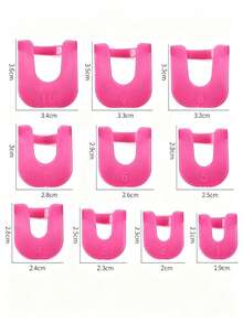Nail Polish Anti-Spill Model Clip, Nail Edge Gradient Print French Manicure Tool - Pink - View 4