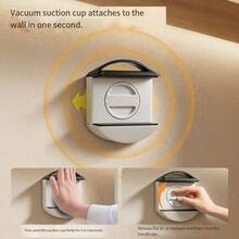 2 Pieces No-Drill Suction Cup Wall-Mounted Shelf, Extendable Multi-Functional Wall Power Strip And Phone Holder Bracket, Suitable For Power Strips, Remotes, And Home Kitchen Or Bathroom Accessories - Multicolor - View 6