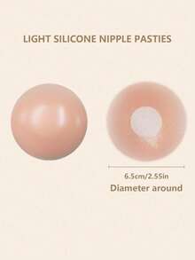 2/10/20pcs Women's Reusable Silicone Invisible Nipple Covers, Breast Stickers With Travel Box - Multicolor - View 4
