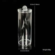 1pc Single/Double Layer Cylindrical/Square Storage Can, Desktop Organizer For Beauty And Nail Tools, Cotton Swabs, Cotton Pads, Jewelry And Small Accessories, Cosmetic Storage Tool, Back To School Essential - Clear - View 14