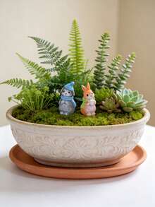 Miniature Resin Rabbit Figurine, Suitable For Room Decor, Desktop Ornament, Garden Landscaping, Solid And Wear-Resistant Texture, Rich Detail Carving, Place On Windowsill, Flower Pot Planting Area Or Indoor Countertop, Create A Natural Atmosphere Space Style, Enrich Scene Layers, Create A Textured Home Corner, May Your Daily Space Always Be Filled With Natural Poetry - A - View 2