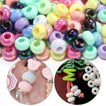 10Pcs/Set Acrylic UV Colorful Abacus Beads, Large Hole Wheel Beads, Suitable For DIY Bracelets, Keychains, Necklaces, Stationery Pens, Holiday Decorations, Abacus Beads, Tassel Dream Catcher Making, Hanging Rope Beads - Multicolor - View 3