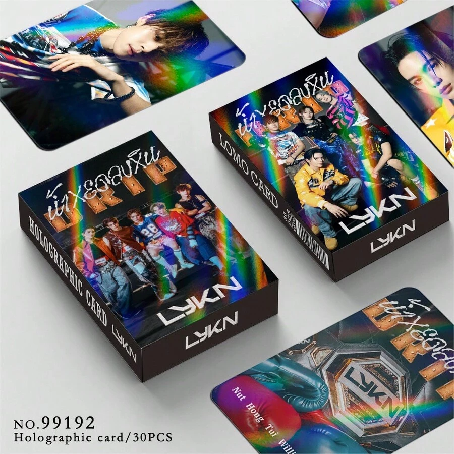 (30Pcs/Set) Thailand LYKN Boy Band Flash Card KPOP Merchandise LOMO Collection Laser Photocard, Photo Cards, Arirang, Bts21 Accessories, Bangtan, Photo Card, Photocard - A - View 1