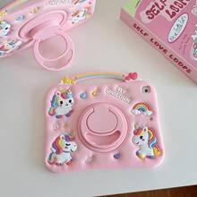 Lolla 1pc (No Pen) 360 Rotating Stand Unicorn Protective Case Compatible With Ipad 7/8/9 Tablet Shell 2022 Apple Air 5/4/3 9th Gen 10.2 Silicone Pro 11 Full Coverage 2024 Mini 5 New Air 6/ A7/8/9 PLUS/11 - Multicolor - View 6