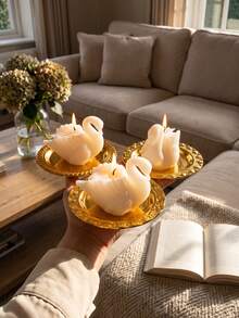 Swan Shaped Soy Wax Scented Candle, Handmade Fragrance Candle, Romantic Desktop Home Decor, Wedding Favor, Birthday & Valentine's Day Gift, Photography Prop - Elegant Style - View 1