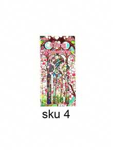10pcs/ Pack Fantasy Floral PET Waterproof Stickers, Self-Adhesive Shiny Half-Round Sticker Decor With Glitter Accents For Plastic, Reusable Scrapbooking Stickers, DIY & Decoration Accessories - Single Piece - View 13