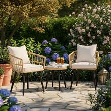 Outdoor Table & Chair Sets - Beige - View 3
