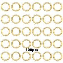 10/20/30 piezas Anillos de hebilla de resorte plano, anillos de metal para llaves, anillos de hebilla redondos, adecuados para llaveros, bolsas, carteras - Reemplazo de ganchos para llaveros, anillos para llaves DIY hechos a mano - 20 mm - Ver 17