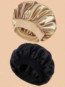 1 buah/2 buah Topi Tidur Sutra dengan Karet Elastis, Topi Tidur Satin, Topi Tidur Sutra Elastis Cocok untuk Rambut Keriting, Desain Elastis Lebar, Topi Tidur Satin Warna Polos, Topi Perawatan Rambut yang Nyaman dan Bernapas - Beraneka warna - View 23