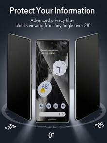 4片裝隱私水凝膠螢幕保護膜，相容 Pixel 11 Pro XL 11a 10 9 Pro XL 8 8 Pro 8a 7 7a 7 Pro 6 6a 6 Pro，非鋼化玻璃，防刮、易安裝、超薄柔性膜 - 4 Pieces - 查看 2
