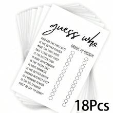 18pcs "He Said, She Said" Game Cards, Suitable For Bridal Shower - Fun Activity For Wedding And Engagement Party, Perfect For Bridal Shower Decoration And Gift. Wedding Party Decoration Cards Party Decorations - View 3