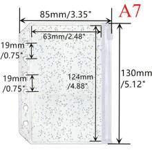 Transparent Glitter Gold Onion PVC Zipper File Bag With 6-Hole Punched Design,Suitable For Travel Notebooks, Card Holders,And Office Supplies. Ideal For Diary Recording,Document Organization, And Storing Travel Notebooks Or Supplementing File Covers - Sets - View 8