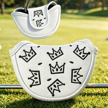 1 Buah Sarung Putter Golf Bentuk Mahkota Lucu, Desain Setengah Lingkaran Kecil, Bahan PU, Tampilan Bergaya, Cocok untuk Sebagian Besar Klub Golf - MultiWarna - View 4