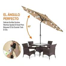Outdoor Parasol, Stand And Base - Cream Color - View 7